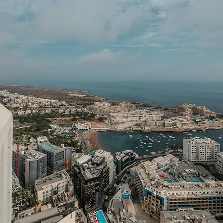 Appartement Prestigious With Common Roof Top Pool In Mercury Tower San Ġiljan